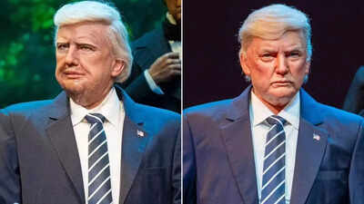 Trump animatronics at Disney's Hall of Presidents- 2017 (left) and 2025 (right) Source: People.com Donald Trump returns to center stage at Disney’s Hall of Presidents with a new look