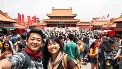 This is an AI-generated image, used for representational purposes only. China’s tourism revival: Visa-free entry to over 70 countries fuels foreign arrivals; travel firms report booming post-Covid recovery