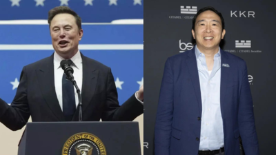 Elon Musk (left) and Andrew Yang (right) (AP image) America Party: Elon Musk connects with former presidential candidate Andrew Yang; discusses roadmap for party's success