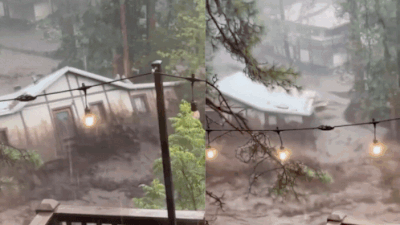 Flash floods in New Mexico: Houses swept away, river overflows as rain hits Ruidoso village - watch