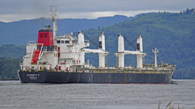 The Liberian-flagged bulk carrier Eternity C is seen near Cathlamet, Oregon (AP photo) Ship attacked by Yemen's Houthi rebels sinks in the Red Sea, 6 of 25 aboard rescued