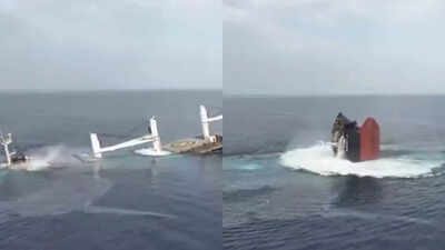 10 rescued, 4 dead after Houthi attack sinks Red Sea vessel; militant group share footage of deadly strike - Watch video