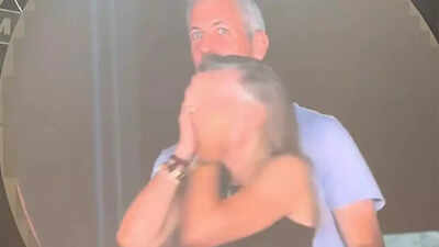 Viral: Astronomer CEO Andy Byron caught 'cheating' with his HR chief at Coldplay concert, they hide their face as crowd laughs