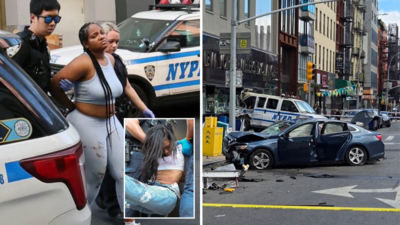 US crash horror: Stolen car rams bench killing two in Chinatown; investigation underway