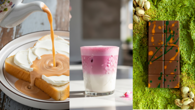 Dubai’s viral food trends, from Karak Chai Toast to Kunafa Chocolate Bars, are redefining dessert/ Image Composite: FIX/Representative From Kadak Chai Toast to Kunafa Bars: 5 Dubai food trends that went viral on social media