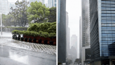 (Source: X) Typhoon Co-May makes landfall in China: Orange alert issued in Shanghai; over 280,000 evacuated, flights and ferries halted