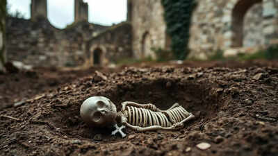 This is a representative AI image Ireland's chamber of horrors: 800 babies buried in old septic tank; house was run by nuns