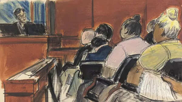 Judge Arun Subramanian, left, instructs the jury to continue deliberations after they informed the court they were hung on count 1 during Sean 