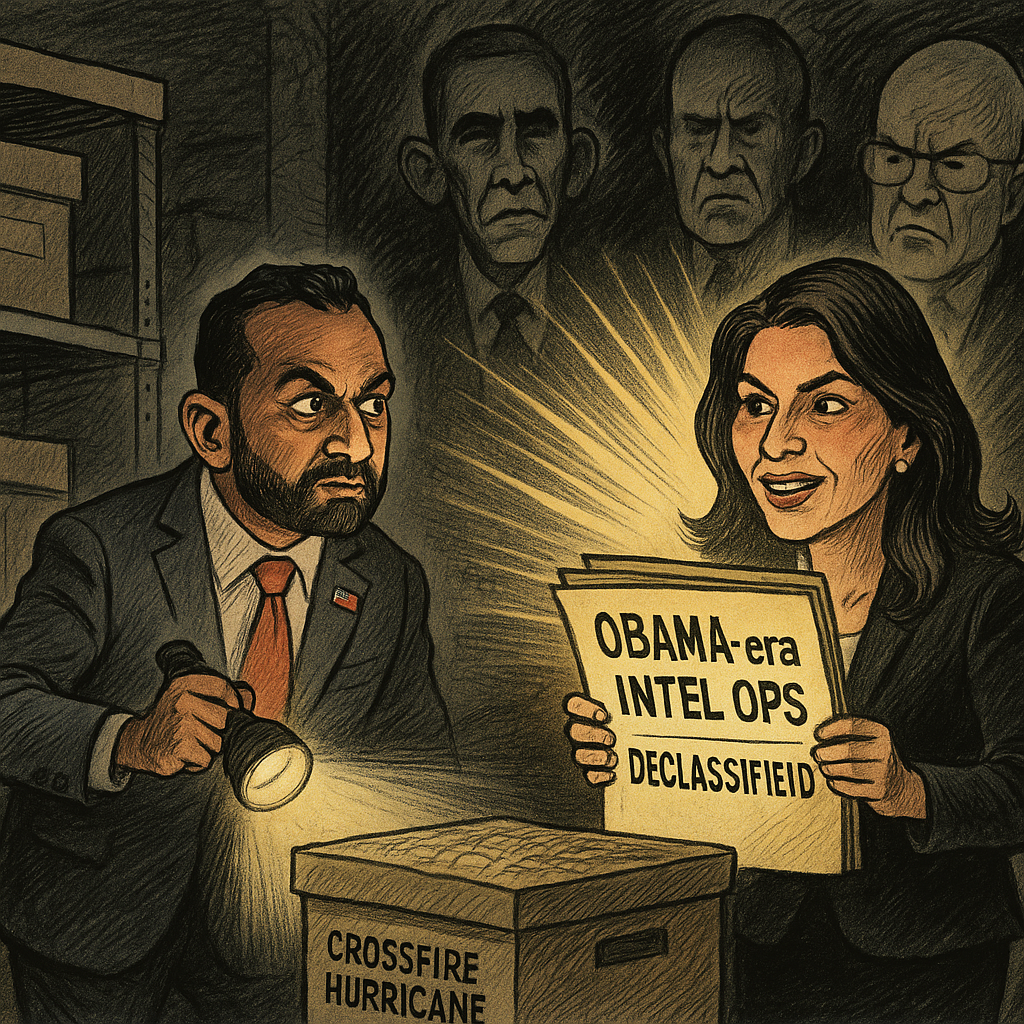 Kash Patel and Tusli Gabbard (AI-generated Image)