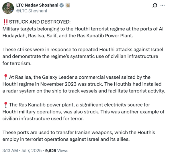 Nadav Shoshani X post