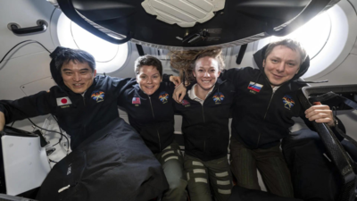 <p>This image provided by NASA shows, from left, NASA’s SpaceX Crew-10 members JAXA </p>
<p>” decoding=”async” fetchpriority=”high”></p>
</div>
<div>
<p><span title= SpaceX splashdown: ISS astronauts return after 5 months; Nasa’s first Pacific landing in 50 years