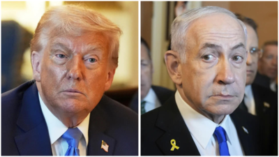 File photo: US President Donald Trump and Israeli Prime Minister Benjamin Netanyahu (Picture credit: AP) ‘Stop the Gaza War!’: Over 550 Israeli ex-officials write to US urging ceasefire; want Donald Trump to press Netanyahu