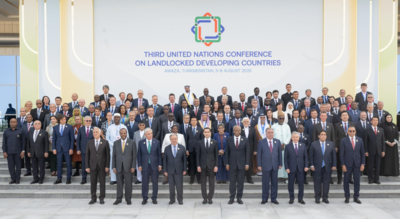 The conference aims to assist 32 LLDCs, representing over 600 million people, by improving trade, infrastructure, and regional cooperation to overcome geographic isolation challenges/ Image: UN UAE participates in 3rd UN Conference on Landlocked Developing Countries in Turkmenistan