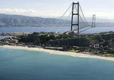 Italy to build world's largest suspension bridge: Messina project will link mainland to Sicily; cuts travel time to 10 mins