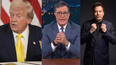 Donald Trump (AP) Stephen Colbert, Jimmy Fallon (ANI) ‘Set your clocks to more expensive’: Stephen Colbert, Jimmy Fallon criticize Trump’s tariffs on India; says it's ‘punishing’ Brazil