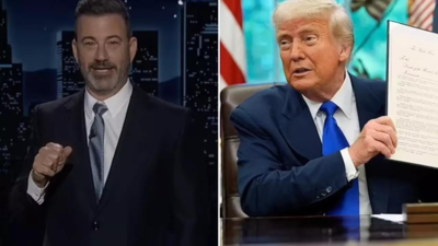 Jimmy Kimmel and Donald Trump (File photo) for image caption Italian citizenship: Late-night host Jimmy Kimmel hints at possible relocation; reveals why he’s considering moving to Europe