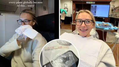 Reality star Savannah Gowarty got her teeth chipped at Delta business class. (Photo: PYOK) Bizarre! TikTok star gets teeth chipped on Delta's business class, electric divider hit her face