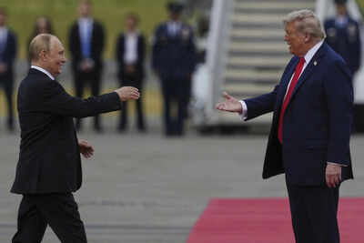 President Donald Trump greets Russia's President Vladimir Putin Friday, Aug. 15, 2025, at Joint Base Elmendorf-Richardson, Alaska. AP/PTI(AP08_16_2025_000011A) 'If Trump were president in 2022, there would be no war': Putin after Alaska meeting; US President says no deal with Russia over Ukraine conflict