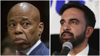 File photo: Mayor Eric Adams (left) and Zohran Mamdani (Picture credit: AP) ‘I don’t know what Quran he is reading’: Eric Adams slams Zohran Mamdani over prostitution stance; questions religious values