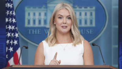 File photo: US press secretary Karoline Leavitt (Picture credit: AP) Russia-Ukraine war: Donald Trump imposed additional tariffs on India to apply ‘secondary pressure’ on Moscow – White House