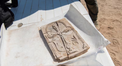 UAE: Remarkably preserved 7th-century Christian cross unearthed on Sir Bani Yas Island