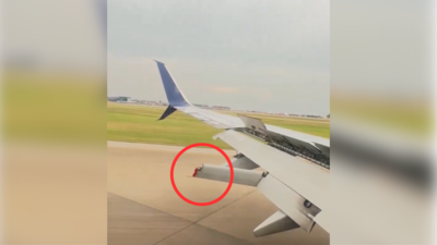 Delta airlines Boeing 737's wing flap dangles mid-air; 68 onboard lands safely - Watch