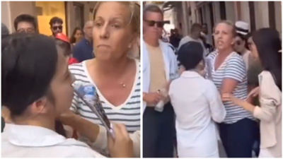 US tourist grabs thief by ponytail after getting pickpocketed in Venice ‘I have eight kids, you’re not getting to me’: US tourist grabs thief by ponytail after getting pickpocketed in Venice - Watch