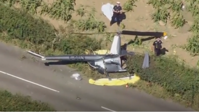 3 die as chopper spirals into field during a flight lesson in UK; cause under probe (Pic credit: X/@standardnews) UK helicopter crash: 3 die as chopper spirals into field during a flight lesson; cause under probe