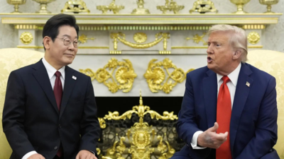 US President Donald Trump (right) speaks during a meeting with South Korean President Lee Jae Myung in the Oval Office of the White House (Picture credit: AP) ‘Very big problem’: Trump talks tough on ‘comfort women’; touches South Korea’s sensitive issue