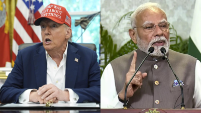 Donald Trump (left), PM Narendra Modi (Agencies) ‘Head’s going to spin’: Trump reiterates tariff warning forced quick resolution between India, Pak; recalls pressuring PM Modi over nuclear fears