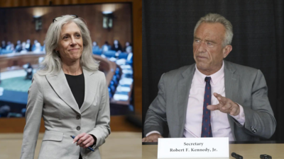 Susan Monarez (left), Robert F kennedy (AP) CDC chief quits: Susan Monarez resigns weeks into role; vaccine policy rift with Kennedy