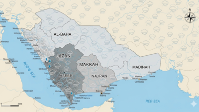 Weather report: Heavy rain recorded across six Saudi regions, Jazan sees highest downpour