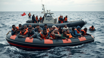 Representative Image (AI-Generated) French officials say almost 400 UK-bound migrants rescued