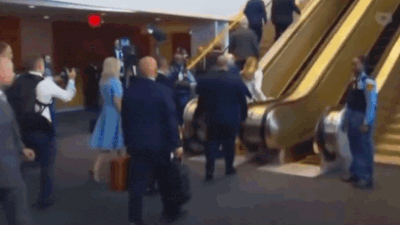 UNGA: Trump’s Frustrated Look Caught On Camera At UN Headquarters As Elevator Abruptly Malfunctions