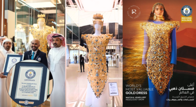 UAE: Sharjah’s biggest jewellery show opens with Guinness World Record 10kg gold dress worth AED 4.6m