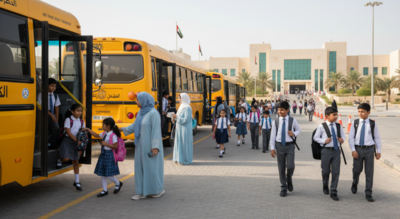 Children under 15 must be accompanied by an adult or authorized person when traveling to and from school, per ADEK/ Representative Image What Abu Dhabi parents must know about the 2025 School Transport Policy: No solo travel for kids under 15
