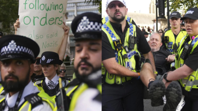 'Lift the ban' protests in London London protests: Nearly 900 Palestine Action supporters detained; government defends ban on group