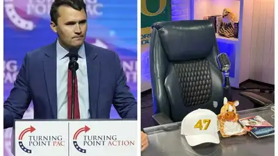 'He would've been upset': Chalie Kirk show goes live without him. His chair remains empty