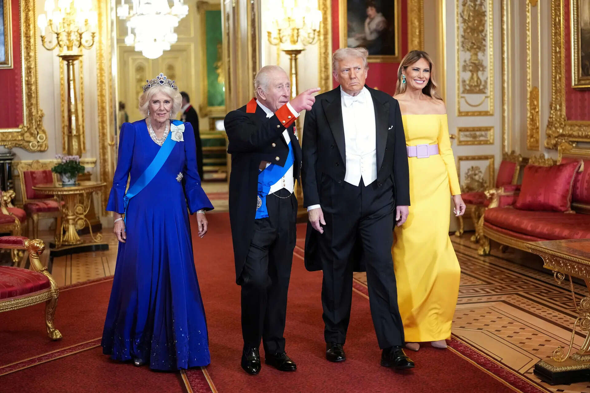 Photos show President Donald Trump during his second state visit to Britain