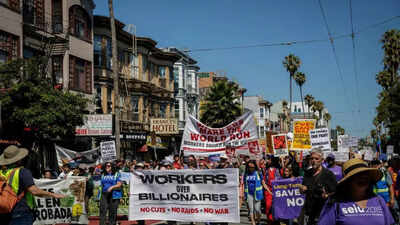 Labour Day in US: Protests rock multiple cities; crowds take aim at Trump’s policies