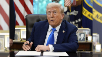 File photo: US President Donald Trump (Picture credit: AP) Charlie Kirk assassination: Donald Trump signs order labelling Antifa as ‘domestic terrorist organisation’; legality in question