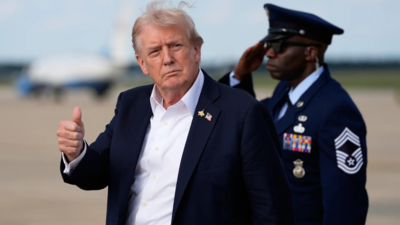 US President Donald Trump (Pic credit: AP) Border security vs constitutional rights: Donald Trump asks Supreme Court to end birthright citizenship; showdown at SCOTUS begins