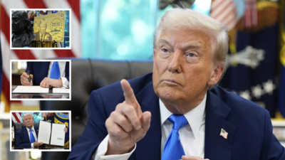 US President Donald Trump speaks in the Oval Office of the White House. (Pic credit: AP) Donald Trump's crackdown on immigration: H-1B visas set to get costlier, work permits for Indians may take a hit – 10 things to know about 'Project Firewall'