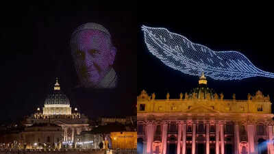 Vatican City dazzles: Elon Musk's brother Kimbal’s 3,000 drones light up the sky with masterpiece icons over St. Peter’s Basilica