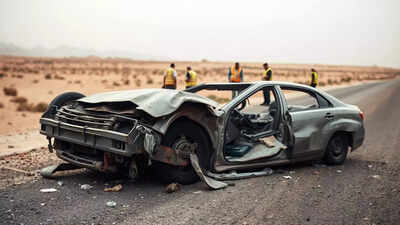 Representative Image (AI-generated) Egypt car crash: 3 Qatari diplomats killed, 2 injured on way for high-level summit on Gaza ceasefire; to be airlifted to Doha