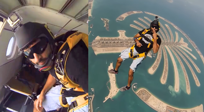 Watch: Dubai Crown Prince Sheikh Hamdan skydives over Palm Jumeirah, shares thrilling video