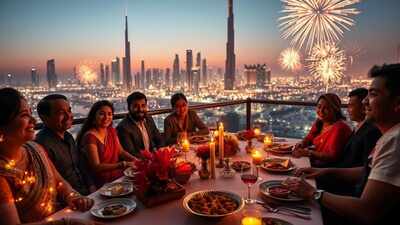 Diwali in Dubai with special festive dinner destinations. Image: AI Representative Image. Top Diwali dinner spots in Dubai: Celebrate with Indian cuisine, vegetarian delights, and stunning rooftop views