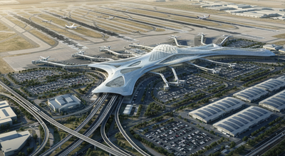 Dubai’s Al Maktoum International (DWC) is a $35bn mega-airport project designed to handle up to 260 million passengers and huge cargo volumes / Illustrative image generated with AI Dubai’s $35bn Al Maktoum airport plan: Cost, capacity, timeline and what to expect