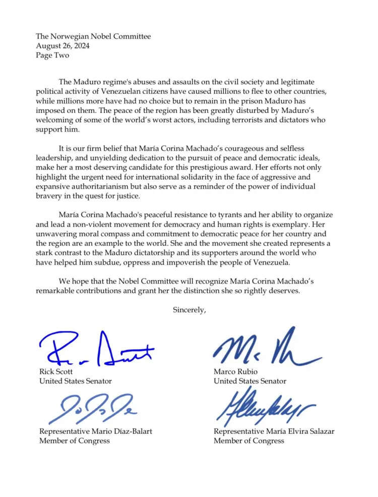 Rick Scott, Marco Rubio signed the letter among others.