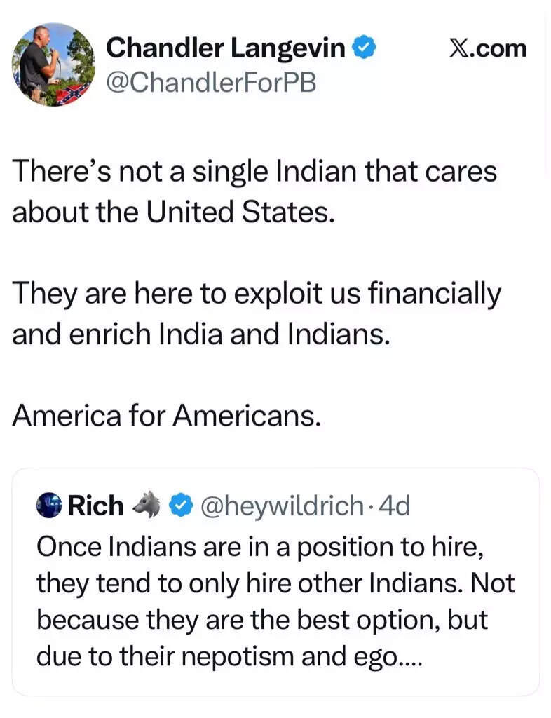 The anti-India X post that Chandler Langevin deleted amid major criticism The anti-India X post that Chandler Langevin deleted amid major criticism